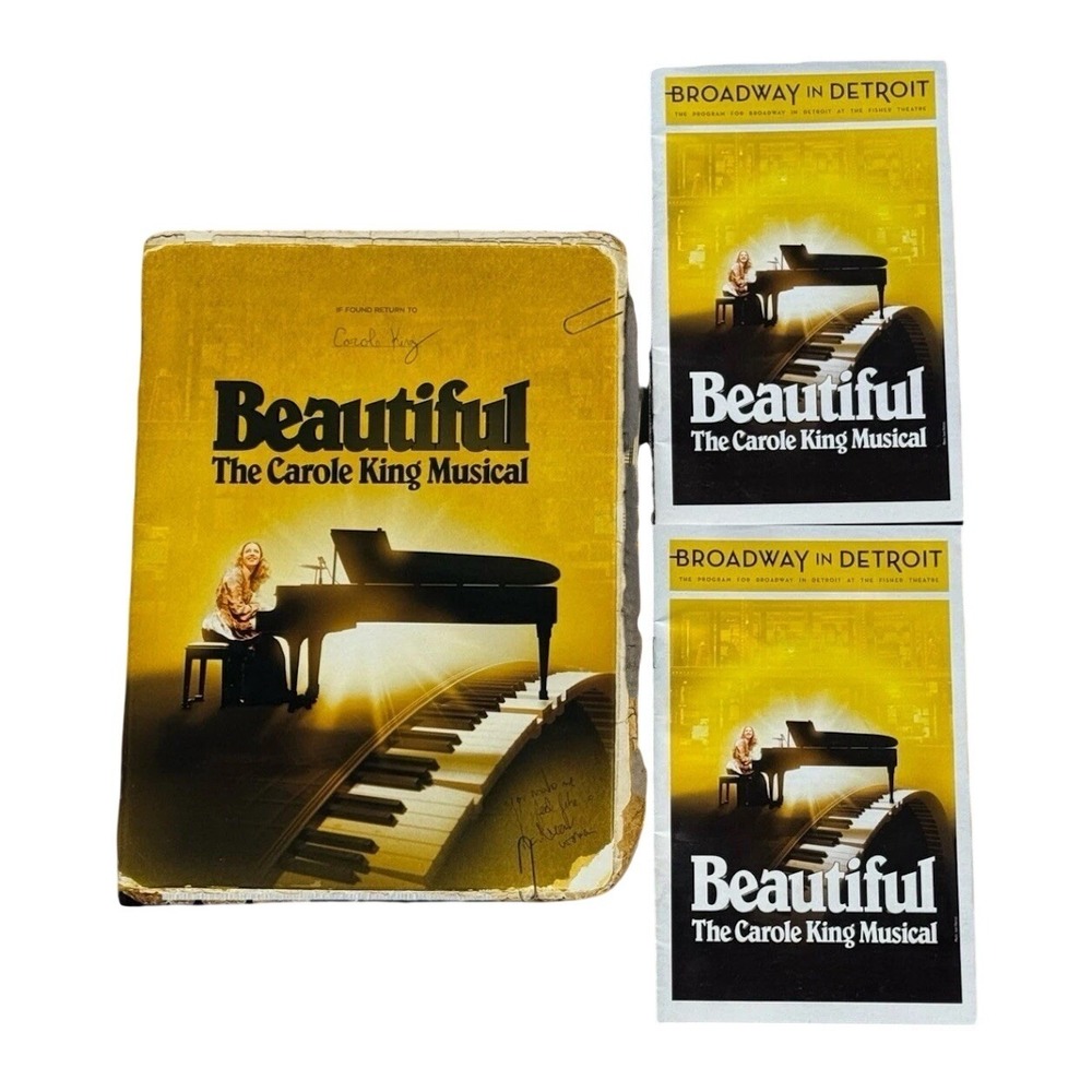 Beautiful The Carole King Musical Broadway Souvenir Program Playbill Lot Yellow